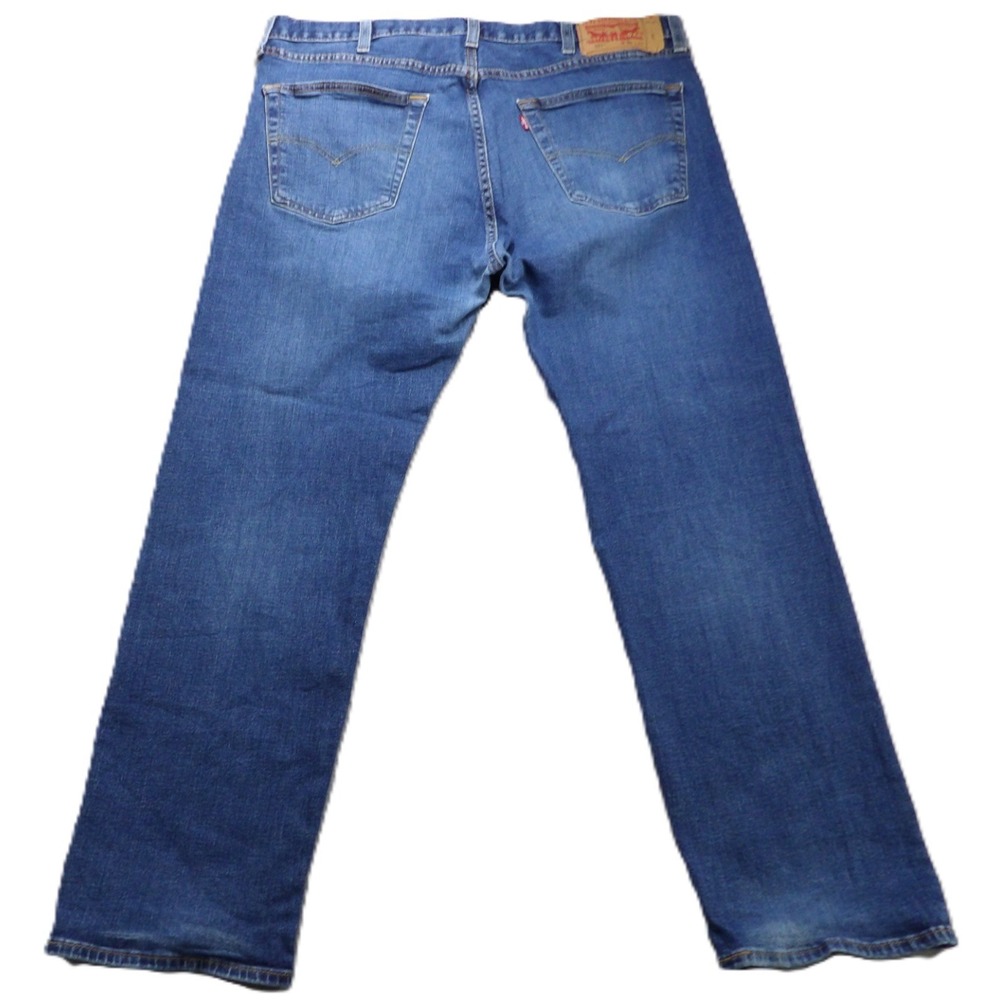Levis 501 Jeans Men W38xL30 Blue Straight Leg Button Fly Cotton Denim Pants Logo